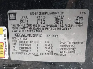2017 GMC Acadia Limited Limited with VIN 1GKKVSKD7HJ268432, listed as a IAAI auction lot 41697072 with 150,484 mi miles. Bid and sale history available at carsss.com. Image 9.
