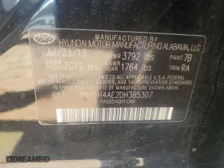 2013 Hyundai Elantra GLS with VIN 5NPDH4AE2DH385307, listed as a Copart auction lot 49011685 with 187,731 mi miles and Salvage Title. Bid and sale history available at carsss.com. Image 14.
