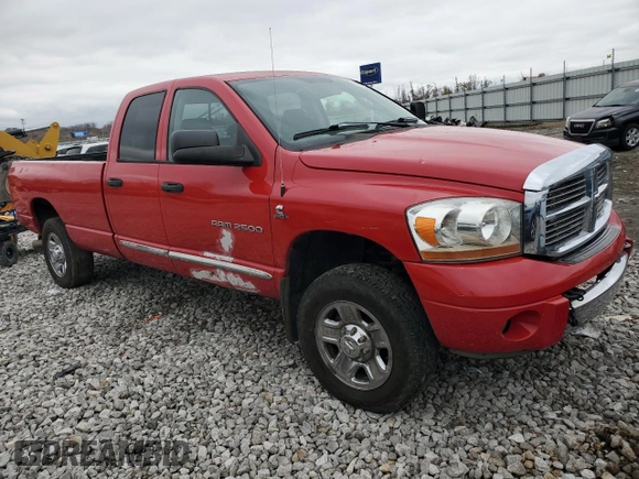2006 Dodge Ram 2500 SLT with VIN 1D7KS28CX6J203743, listed as a Copart auction lot 80677674 with 0 mi miles and Salvage Title. Bid and sale history available at carsss.com. Image 4.