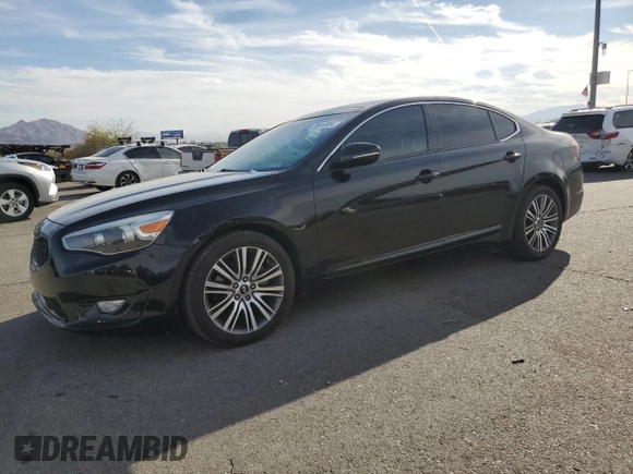 2014 Kia Cadenza Premium with VIN KNALN4D75E5122986, listed as a Copart auction lot 75049884 with 126,125 mi miles and Salvage Title. Bid and sale history available at carsss.com. Image 1.