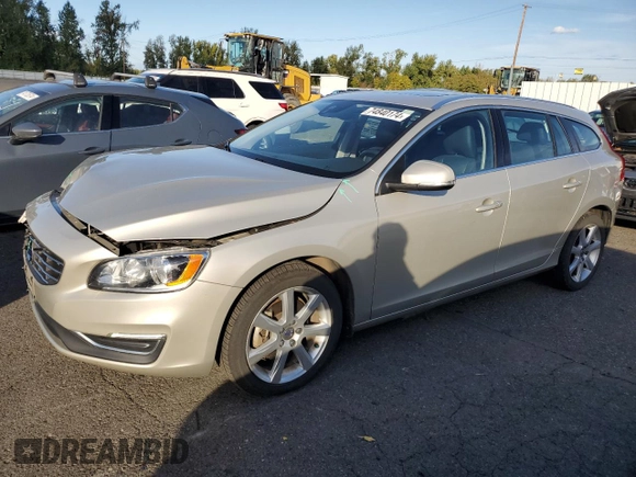 2017 Volvo V60 Premier with VIN YV140MEK6H1336531, listed as a Copart auction lot 74840174 with 86,663 mi miles and Salvage Title. Bid and sale history available at carsss.com. Image 1.