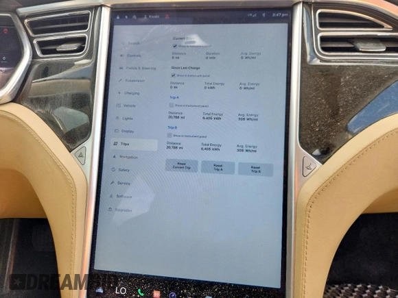 2013 Tesla Model S with VIN 5YJSA1CG5DFP03704, listed as a Copart auction lot 65143565 with Not provided miles and Clean title. Bid and sale history available at DreamBid. Image 9.
