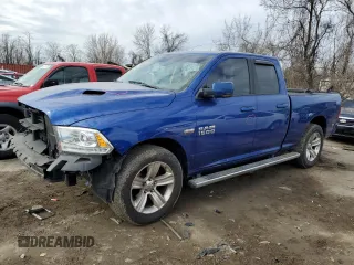 2015 Ram 1500 Sport z VIN 1C6RR7HT5FS652668, wystawiony jako Copart lot #46020945 z przebiegiem 132 357 mil mil oraz Szkoda całkowita • Salvage title. Historia ofert i sprzedaży dostępna na DreamBid. Obrazek 1.