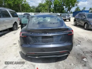 2025 Tesla Model 3 Long Range with VIN 5YJ3E1EAXSF922964, listed as a Copart auction lot 51526785 with Not Provided miles and Salvage Title. Bid and sale history available at DreamBid. Image 6.