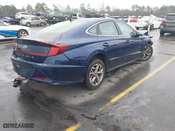 2021 Hyundai Sonata SEL with VIN 5NPEL4JA1MH128946, listed as a IAAI auction lot 41607843 with 1 mi miles. Bid and sale history available at carsss.com. Image 4.
