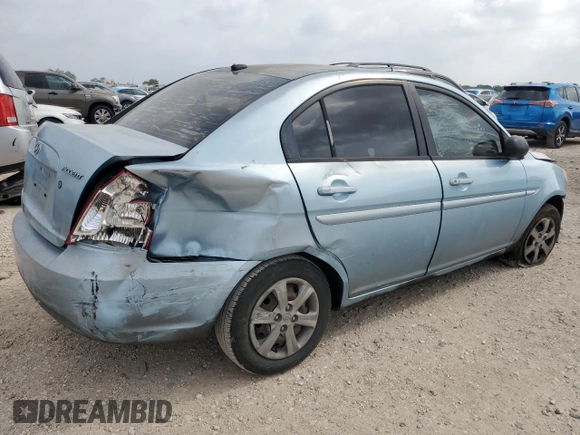 2010 Hyundai Accent GLS with VIN KMHCN4AC9AU422918, listed as a Copart auction lot 51792265 with 0 mi miles and Salvage Title. Bid and sale history available at carsss.com. Image 3.