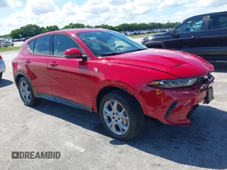 2024 Dodge Hornet R/T with VIN ZACPDFCW7R3A44078, listed as a IAAI auction lot 42603078 with 7,540 mi miles and . Bid and sale history available at DreamBid. Image 1.