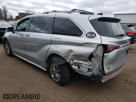 2021 Toyota Sienna XLE с VIN 5TDJSKFCXMS029634, выставлен на аукционе Copart как лот 53106515 с пробегом 43 962 миль миль и Списание • Salvage title. История ставок и продаж доступна на DreamBid. Изображение 2.
