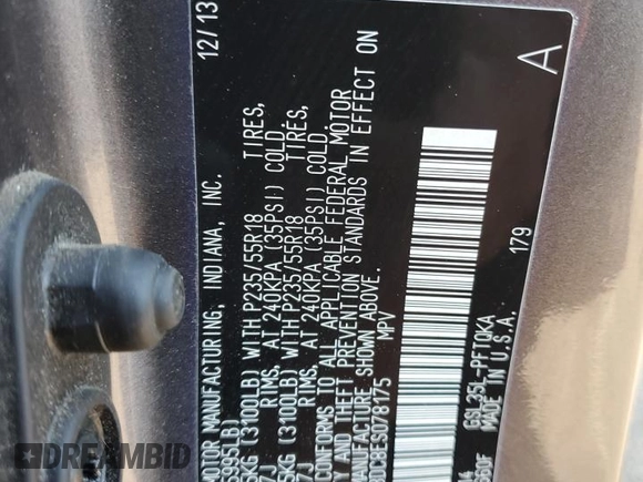 2014 Toyota Sienna Limited with VIN 5TDDK3DC8ES078175, listed as a Copart auction lot 61138585 with 98,527 mi miles and Salvage title. Bid and sale history available at DreamBid. Image 13.