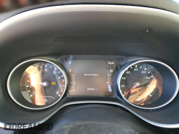 2018 Jeep Compass Limited with VIN 3C4NJDCB0JT144305, listed as a Copart auction lot 54834825 with 202,781 mi miles and Salvage title. Bid and sale history available at DreamBid. Image 9.