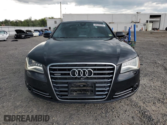 2013 Audi A8 3.0L z VIN WAURGAFD3DN029985, wystawiony jako Copart lot #60536355 z przebiegiem 198 176 mil mil oraz Czysty tytuł • Clean title. Historia ofert i sprzedaży dostępna na DreamBid. Obrazek 5.