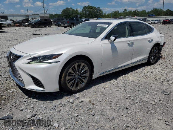 2020 Lexus LS 500 with VIN JTHD51FF1L5012023, listed as a Copart auction lot 61991634 with 128,757 mi miles and Salvage title. Bid and sale history available at DreamBid. Image 1.