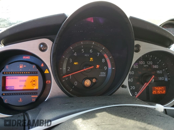 2017 Nissan 370Z Touring with VIN JN1AZ4EH9HM952597, listed as a Copart auction lot 74549624 with 74,347 mi miles and Clean Title. Bid and sale history available at carsss.com. Image 9.