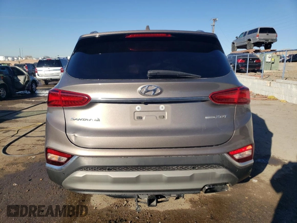 2019 Hyundai Santa Fe Ultimate with VIN 5NMS5CAAXKH078730, listed as a Copart auction lot 87823975 with 0 mi miles and Non Repairable. Bid and sale history available at carsss.com. Image 6.