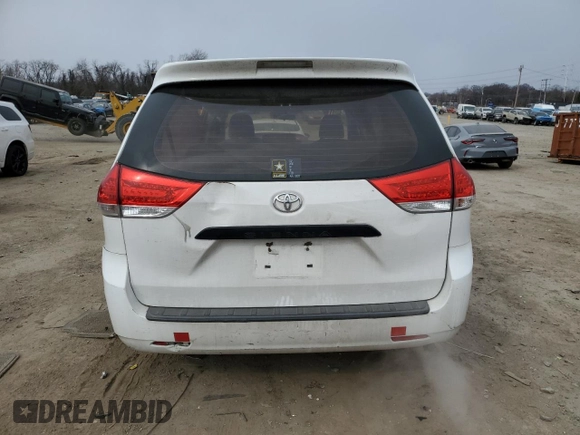 2014 Toyota Sienna L with VIN 5TDZK3DC6ES430935, listed as a Copart auction lot 45877115 with 395,117 mi miles and Salvage Title. Bid and sale history available at carsss.com. Image 6.
