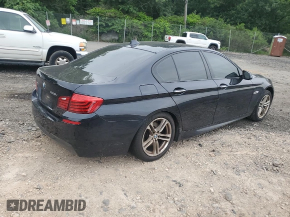 2014 BMW 5 Series 528i xDrive with VIN WBA5A7C51ED612286, listed as a Copart auction lot 62459515 with 165,765 mi miles and Salvage title. Bid and sale history available at DreamBid. Image 3.