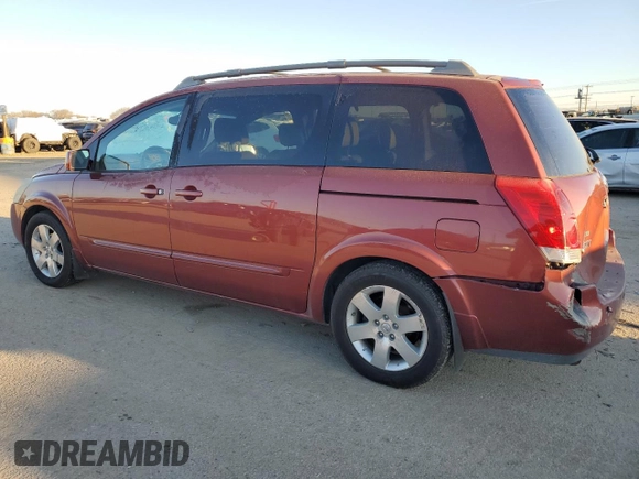 2005 Nissan Quest SE with VIN 5N1BV28U85N101385, listed as a Copart auction lot 88498525 with 0 mi miles and Salvage Title. Bid and sale history available at carsss.com. Image 2.