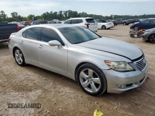 2010 Lexus LS 460 with VIN JTHBL5EF7A5092639, listed as a Copart auction lot 58069975 with 186,078 mi miles and Salvage title. Bid and sale history available at DreamBid. Image 4.