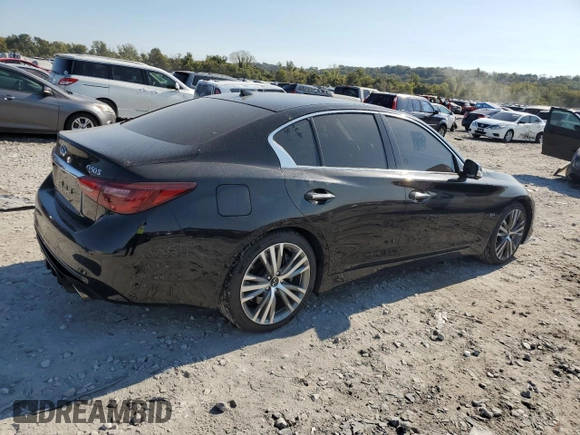 2020 Infiniti Q50 3.0t SPORT with VIN JN1EV7AP9LM203609, listed as a Copart auction lot 75878434 with 22,095 mi miles and Salvage Title. Bid and sale history available at carsss.com. Image 3.