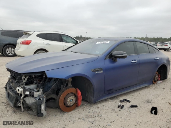 2019 Mercedes-Benz AMG GT with VIN WDD7X8JB0KA004450, listed as a Copart auction lot 43970824 with 38,135 mi miles. Bid and sale history available at carsss.com. Image 1.