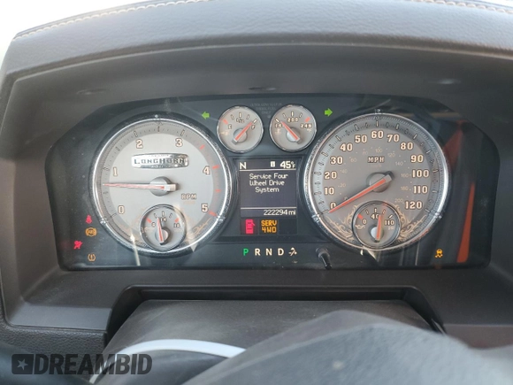 2012 Ram 2500 Laramie Longhorn with VIN 3C6UD5GL6CG334009, listed as a Copart auction lot 88212795 with 222,294 mi miles and Salvage Title. Bid and sale history available at carsss.com. Image 9.