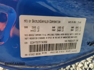 2005 Chrysler PT Cruiser GT with VIN 3C3AY75S75T363958, listed as a Copart auction lot 72563194 with 49,918 mi miles and Salvage Title. Bid and sale history available at carsss.com. Image 13.