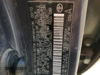 2010 Toyota Prius Four with VIN JTDKN3DU2A1166251, listed as a Copart auction lot 55062245 with 258,169 mi miles and Clean Title. Bid and sale history available at DreamBid. Image 12.