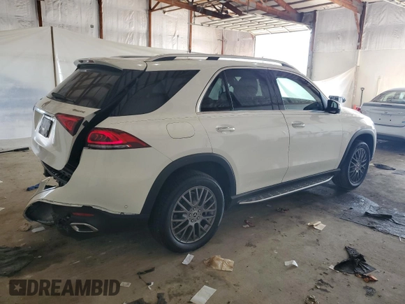 2021 Mercedes-Benz GLE 350 with VIN 4JGFB4KB4MA430877, listed as a Copart auction lot 61989165 with 20,859 mi miles and Salvage title. Bid and sale history available at DreamBid. Image 3.