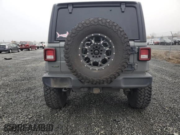 2022 Jeep Wrangler Unlimited Willys with VIN 1C4HJXDM1NW241284, listed as a Copart auction lot 83336744 with Not Provided miles and Salvage Title. Bid and sale history available at DreamBid. Image 6.
