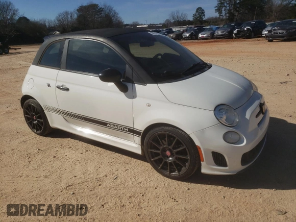 2013 FIAT 500 Abarth with VIN 3C3CFFJH1DT645322, listed as a Copart auction lot 42816075 with 114,007 mi miles and Salvage Title. Bid and sale history available at carsss.com. Image 4.