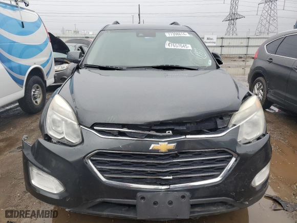 2017 Chevrolet Equinox LT with VIN 2GNFLFEK6H6335224, listed as a Copart auction lot 47657645 with 77,362 mi miles and Salvage Title. Bid and sale history available at carsss.com. Image 5.