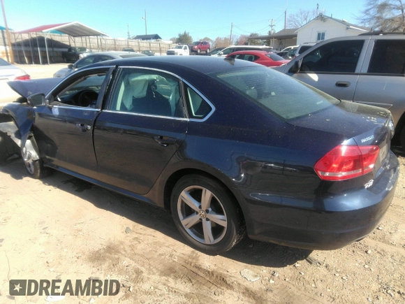 2013 Volkswagen Passat SE с VIN 1VWBP7A32DC126643, выставлен на аукционе IAAI как лот 41855329 с пробегом Не указан миль и . История ставок и продаж доступна на DreamBid. Изображение 3.