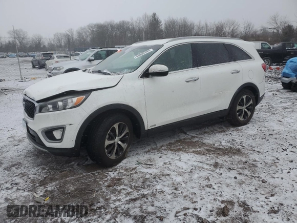 2016 Kia Sorento EX with VIN 5XYPHDA16GG037080, listed as a Copart auction lot 46309455 with 0 mi miles and Salvage Title. Bid and sale history available at carsss.com. Image 1.
