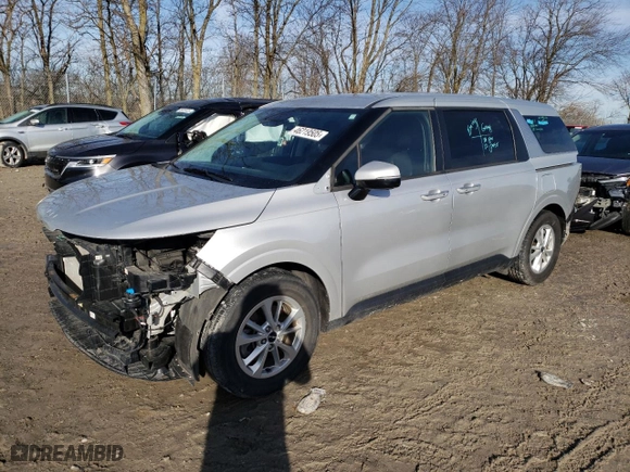 2023 Kia Carnival LX with VIN KNDNB4H37P6197536, listed as a Copart auction lot 46219505 with 43,050 mi miles and Salvage Title. Bid and sale history available at carsss.com. Image 1.