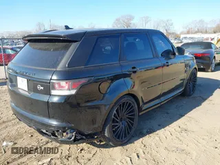 2016 Land Rover Range Rover Sport SVR with VIN SALWZ2EFXGA589337, listed as a IAAI auction lot 41395075 with 71,364 mi miles and . Bid and sale history available at DreamBid. Image 4.