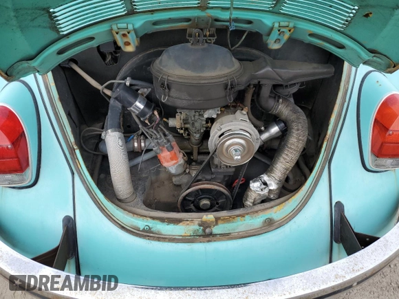 1972 Volkswagen Beetle with VIN 1122616914, listed as a Copart auction lot 50631545 with 38,604 mi miles and Salvage Title. Bid and sale history available at DreamBid. Image 11.
