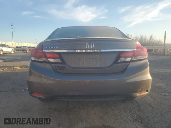 2014 Honda Civic Sedan LX with VIN 19XFB2F51EE010991, listed as a Copart auction lot 49179625 with 28,056 mi miles and Salvage Title. Bid and sale history available at carsss.com. Image 6.