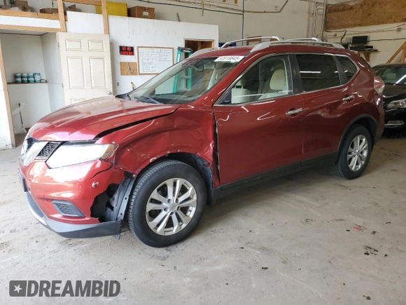 2015 Nissan Rogue SV with VIN KNMAT2MV9FP508996, listed as a Copart auction lot 52815645 with 130,246 mi miles and Non Repairable. Bid and sale history available at DreamBid. Image 1.