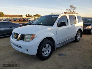 2005 Nissan Pathfinder LE with VIN 5N1AR18U25C789728, listed as a Copart auction lot 87873835 with 108,017 mi miles and Clean Title. Bid and sale history available at carsss.com. Image 1.