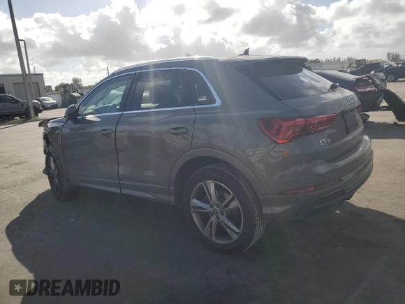 2020 Audi Q3 S line Premium with VIN WA1DECF37L1052630, listed as a Copart auction lot 45125555 with 57,910 mi miles and Non Repairable. Bid and sale history available at carsss.com. Image 2.