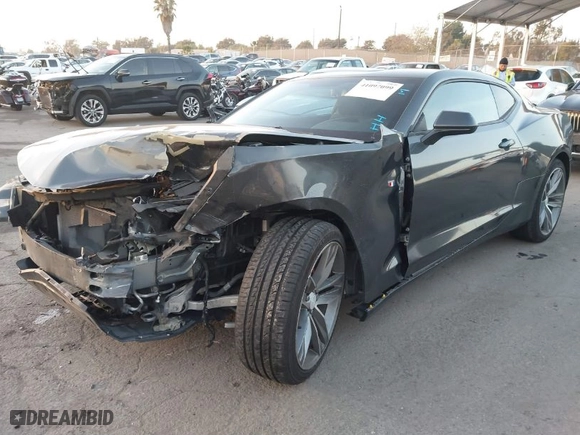 2016 Chevrolet Camaro 1LT with VIN 1G1FB1RX8G0166585, listed as a IAAI auction lot 41097099 with 50,617 mi miles. Bid and sale history available at carsss.com. Image 2.
