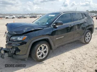 2024 Jeep Compass Sport with VIN 3C4NJDAN3RT175542, listed as a Copart auction lot 59570755 with 18,962 mi miles and Salvage title. Bid and sale history available at DreamBid. Image 1.