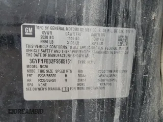 2015 Cadillac SRX Performance Collection with VIN 3GYFNFE32FS605151, listed as a Copart auction lot 53712665 with Not provided miles and Salvage title. Bid and sale history available at DreamBid. Image 15.
