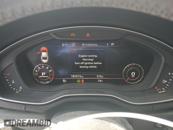 2018 Audi A5 Premium Plus with VIN WAUTNAF57JA005549, listed as a Copart auction lot 53814335 with 181,615 mi miles and Clean Title. Bid and sale history available at DreamBid. Image 9.