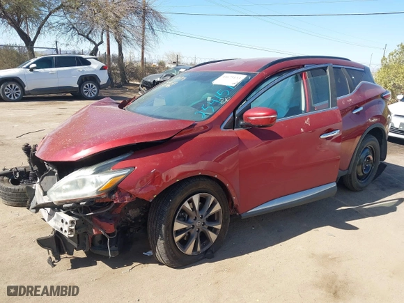 2015 Nissan Murano SL with VIN 5N1AZ2MHXFN254151, listed as a IAAI auction lot 41675133 with 146,013 mi miles. Bid and sale history available at carsss.com. Image 17.