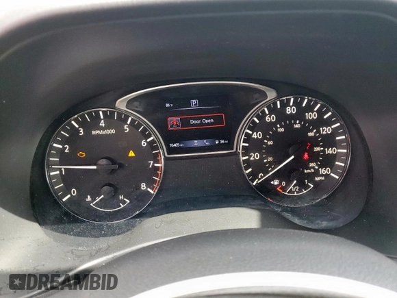 2019 Nissan Pathfinder SV with VIN 5N1DR2MN4KC619822, listed as a Copart auction lot 61045755 with 76,405 mi miles and Salvage title. Bid and sale history available at DreamBid. Image 9.
