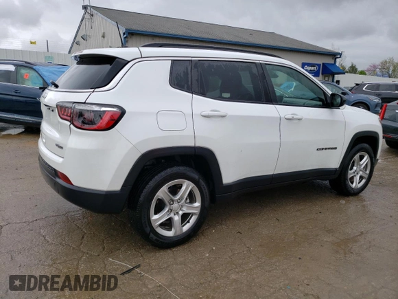 2023 Jeep Compass Latitude with VIN 3C4NJDBN9PT522979, listed as a Copart auction lot 51697115 with 60,173 mi miles and Salvage title. Bid and sale history available at DreamBid. Image 3.