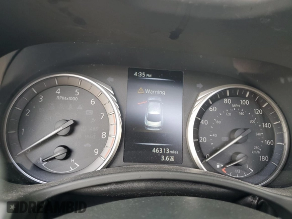 2022 Infiniti Q50 Red Sport 400 with VIN JN1FV7DP4NM370267, listed as a Copart auction lot 45451545 with 46,313 mi miles and Salvage Title. Bid and sale history available at DreamBid. Image 9.