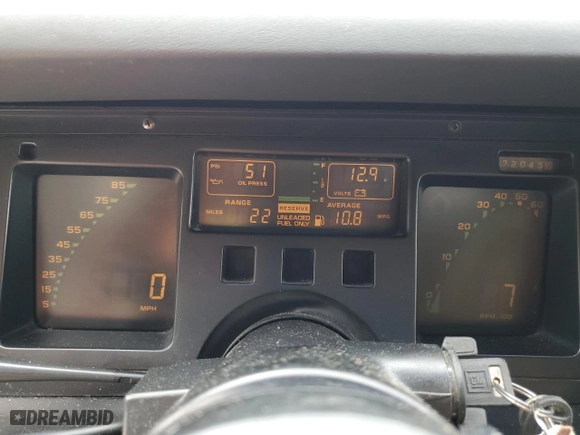 1987 Chevrolet Corvette with VIN 1G1YY3187H5104641, listed as a Copart auction lot 69618503 with 72,045 mi miles and Salvage Title. Bid and sale history available at carsss.com. Image 9.