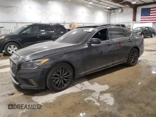2018 Genesis G80 3.3T Sport with VIN KMHGN4JB9JU248356, listed as a Copart auction lot 48668985 with 133,495 mi miles and Non Repairable. Bid and sale history available at carsss.com. Image 1.